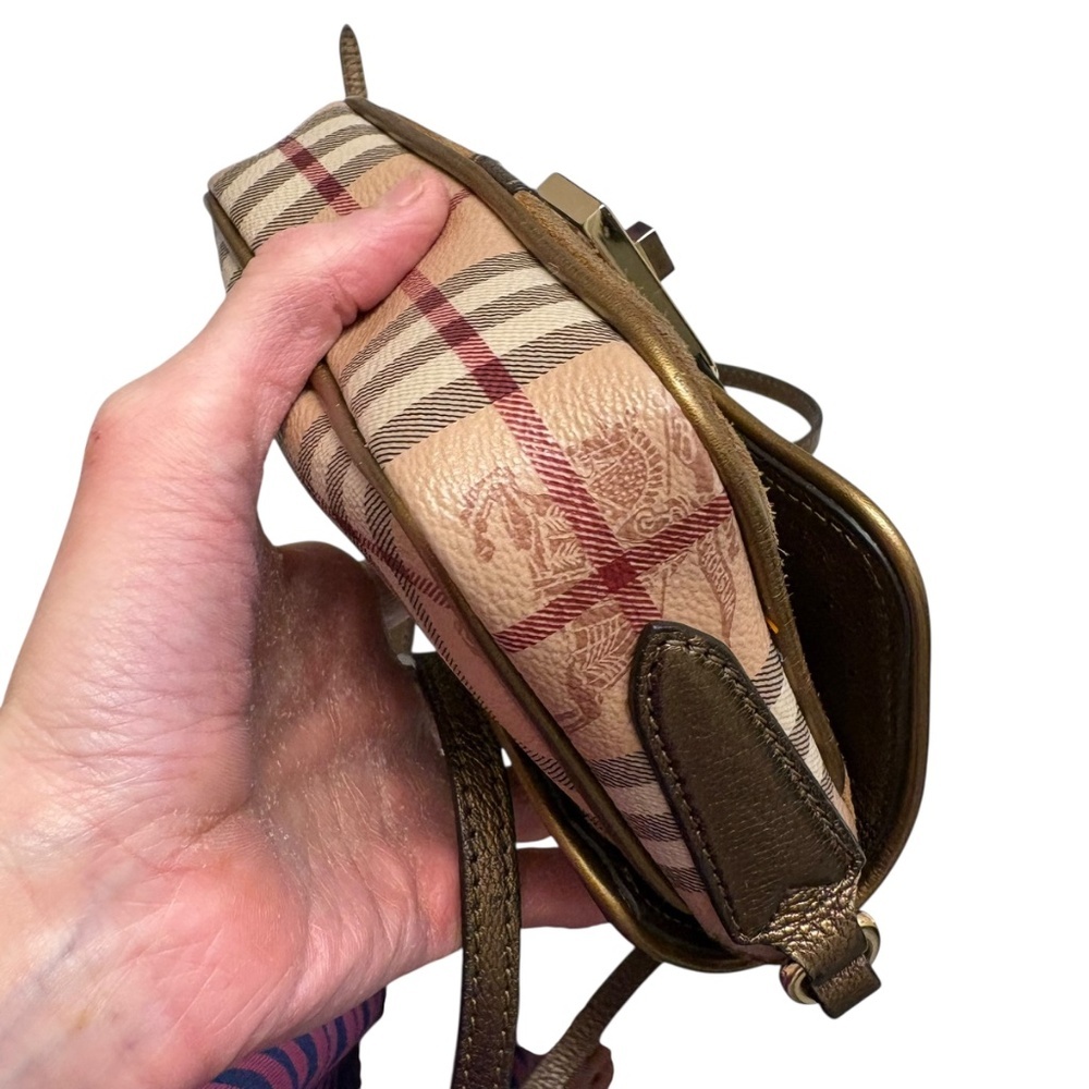 Burberry Beige Suede/Leather Berkeley Mini Crossbody Bag. - Picture 4 of 9